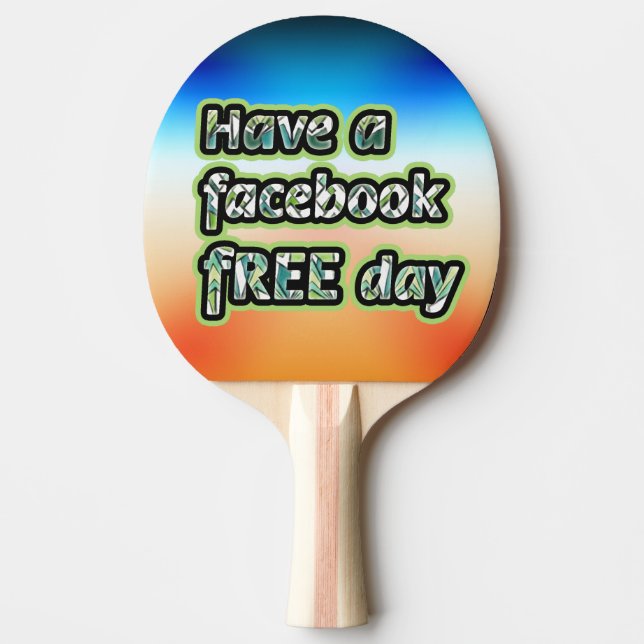 Facebook Free Day  Ping Pong Paddle (Front)