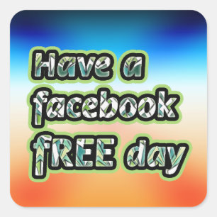 Facebook Free Day  Square Sticker