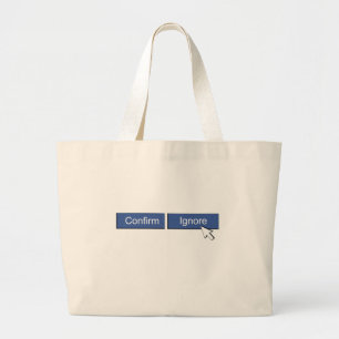 Facebook Friend Request Large Tote Bag