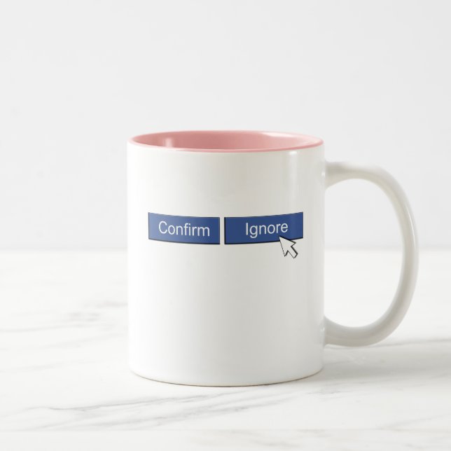 Facebook Friend Request Two-Tone Coffee Mug (Right)