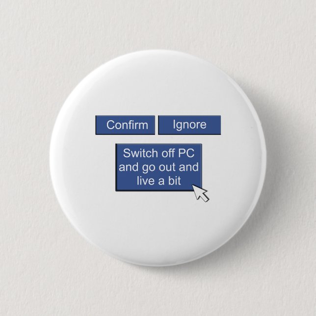Facebook - go out and live 2 inch round button (Front)