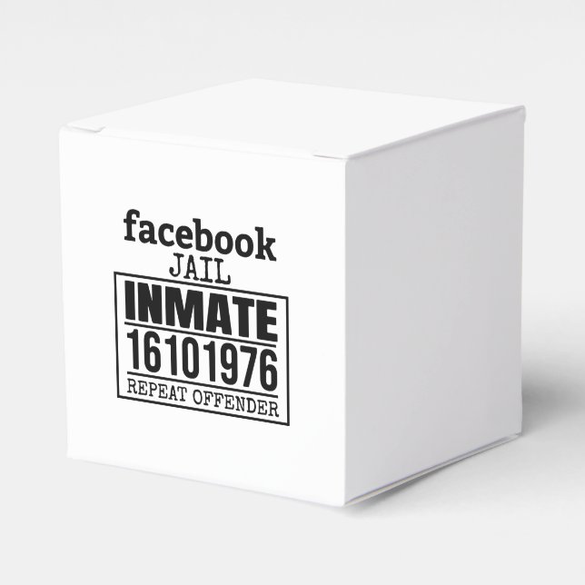 Facebook Jail Inmate Repeat Offender Favor Box (Front Side)