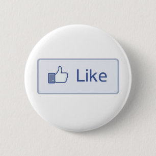 Facebook Like 2 Inch Round Button