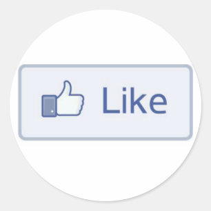 Facebook Like Classic Round Sticker