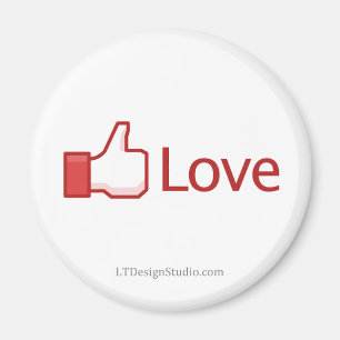 Facebook Love Button - Magnet