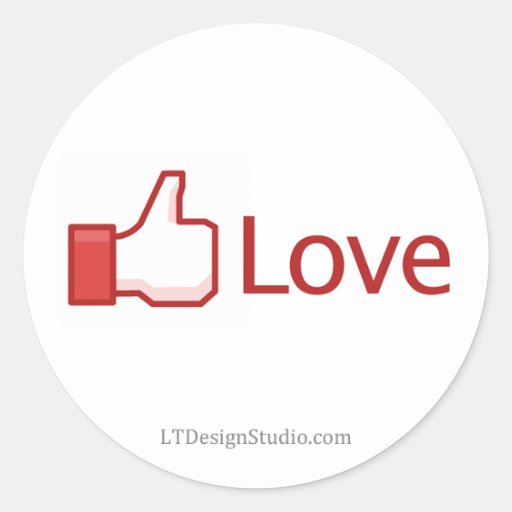 Facebook Love Button - Stickers | Zazzle