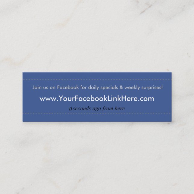 Facebook Profile Business Card *Specials blu (Front)