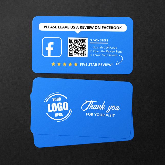 Facebook Reviews Rate My Business 5 Star QR Code Card (Creator Uploaded)