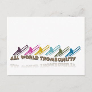 Facebook trombone group design postcard