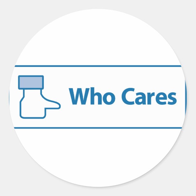 Facebook Who Cares Classic Round Sticker (Front)