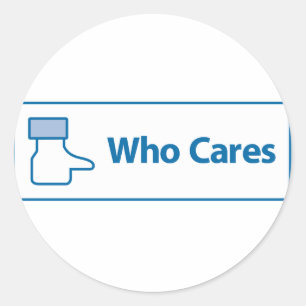 Facebook Who Cares Classic Round Sticker