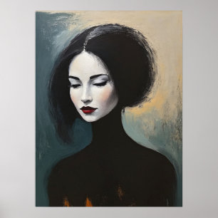 Faceless Beauty Portrait Painting Poster