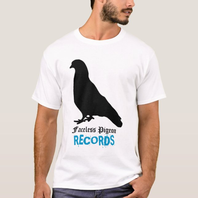 Faceless Pigeon Records T-Shirt (Front)