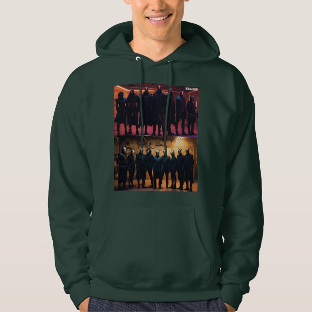 "Faceless Suits: Horror Entity Group Portrait" Hoodie (Front)