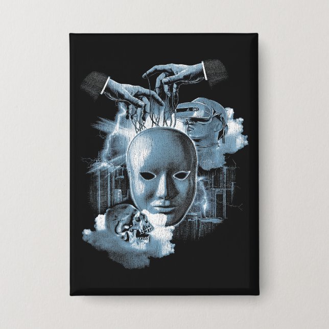 Faceless - Techno-Goth Streetwear Design (Front)