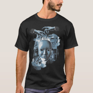 Faceless - Techno-Goth Streetwear Design T-Shirt
