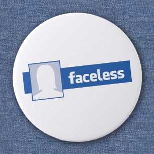 Faceless Woman - Anonymous Profile Pic 2 Inch Round Button