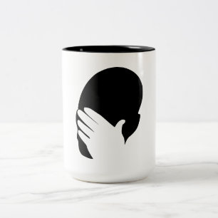 Facepalm meme Two-Tone coffee mug