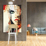 Faces - 002 canvas print<br><div class="desc">Unique collection of dynamic, modern pop art inspired woman faces illustrations.</div>