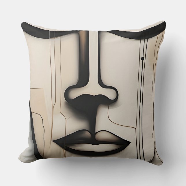 faces - Gesichter Throw Pillow (Front)