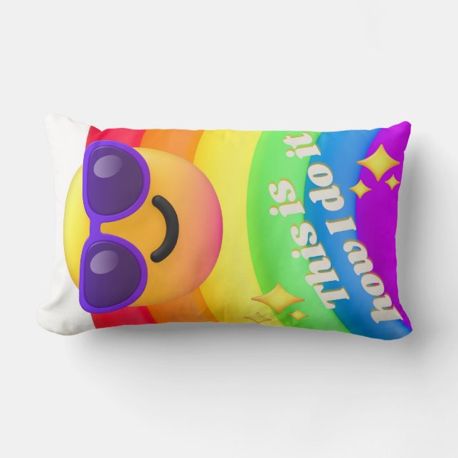 faces icons quotes lumbar pillow (Front)