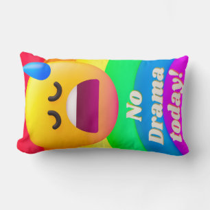 faces icons quotes lumbar pillow