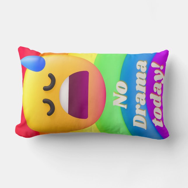 faces icons quotes lumbar pillow (Front)