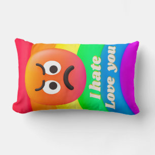 faces icons quotes lumbar pillow