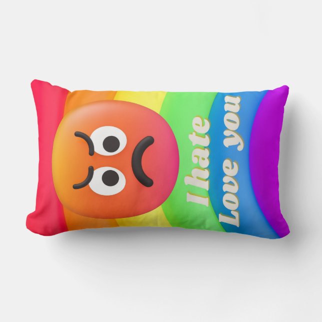 faces icons quotes lumbar pillow (Front)