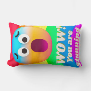 faces icons quotes lumbar pillow