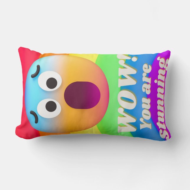 faces icons quotes lumbar pillow (Front)