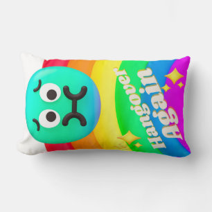 faces icons quotes lumbar pillow