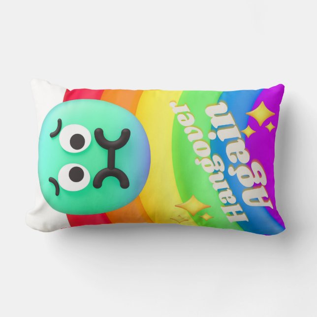faces icons quotes lumbar pillow (Front)
