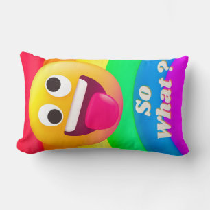 faces icons quotes lumbar pillow
