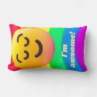 faces icons quotes lumbar pillow