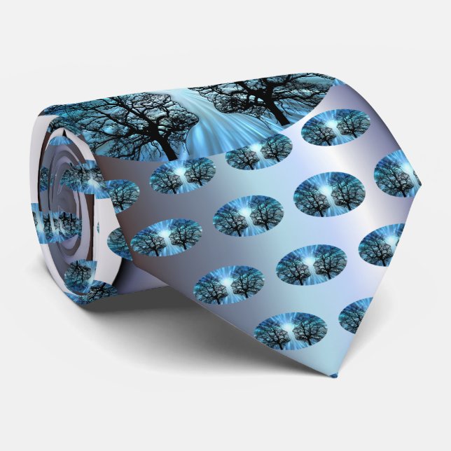 Faces in Trees Look Like Brain Nerves Neck Tie (Rolled)