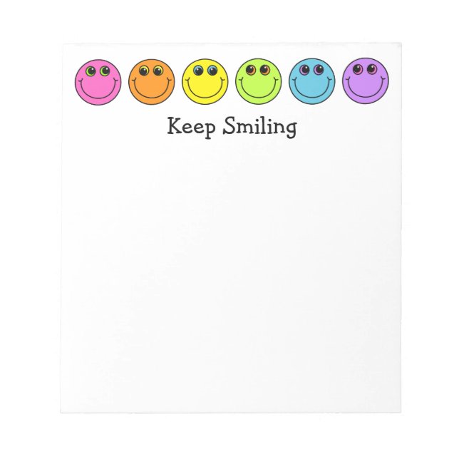 Faces Keep Smiling Notepad (Front)