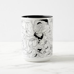 Faces Line Art Mug