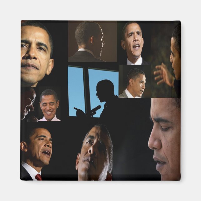 Faces of Barack Magnet (Front)