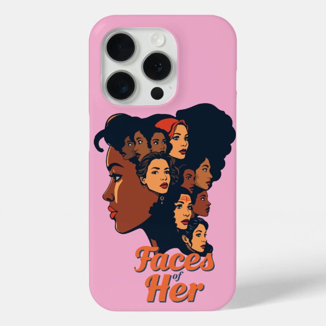 Faces of Her Celebrating Women’s History Month Case-Mate iPhone Case (Back)