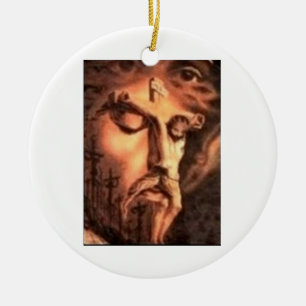 FACES of JESUS Ceramic Ornament