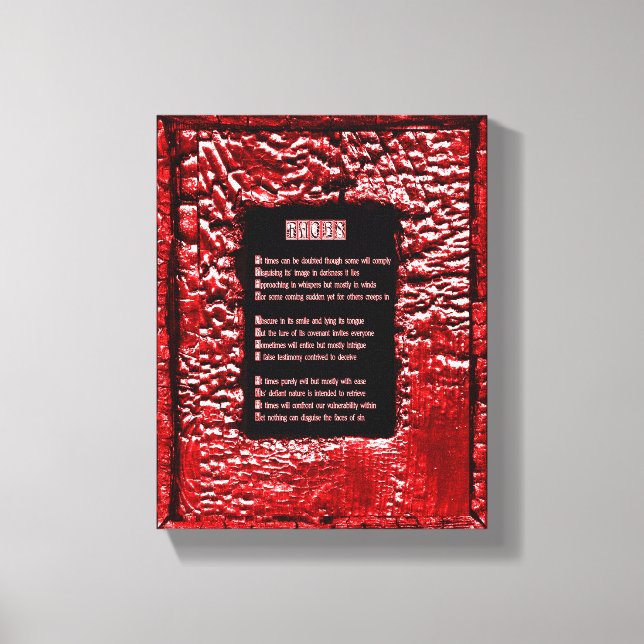 Faces of Sin Canvas Print (Front)