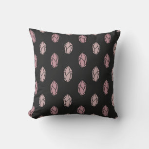 Faceted Crystal Motif Throw Pillow