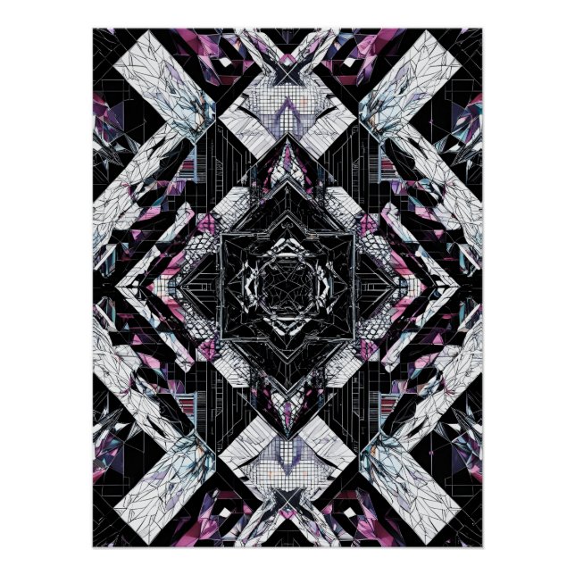 Faceted Crystal Prism: Geometric Shard P-223 Poster (Front)
