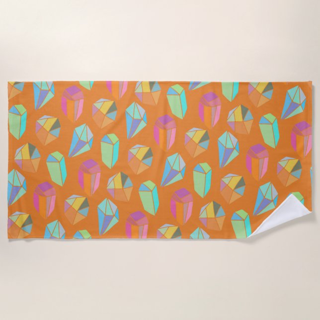Faceted Gems Beach Towel (Front)