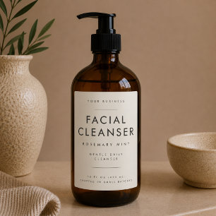 Facial Cleanser Spa Salon Product Label