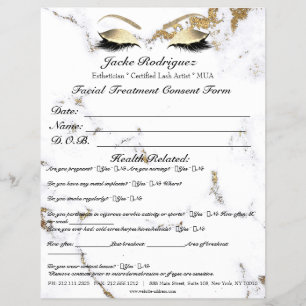 Facial Treatment Consent Form Marble Part 1a Flyer