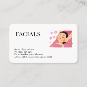 facials  services editable   business card