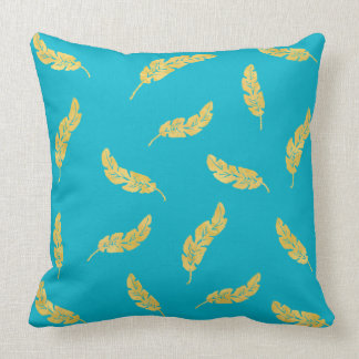 Facile comme coussin de jaune de turquoise de