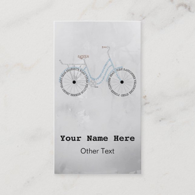 Facile de Customiser Cartes de visite de vélo (Devant)